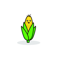 Cute sweetcorn Illustration
