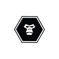 illustration logo gorilla vector icon templet