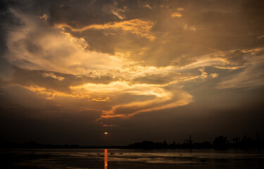 Radiance of Sun Rays over the clouds