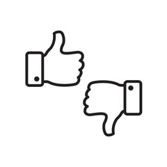 thumb icon vector symbol template