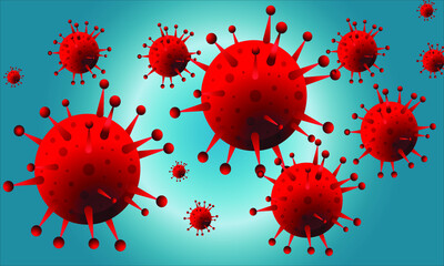 Vector of Coronavirus 2019-nCoV and Virus background with disease cells and  Corona virus outbreaking and Pandemic medical health risk concept.Vector illustration eps 10
