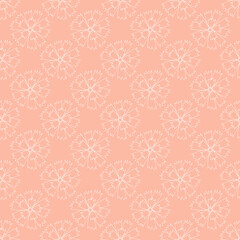 Floral Vector repeat seamless pattern with carnations. Small bouquets with blue flowers.