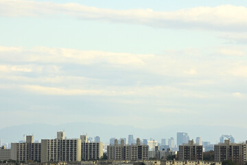 Fototapeta premium 千里ニュータウン竹見台（大阪府吹田市）のUR千里竹見台団地のスターハウス