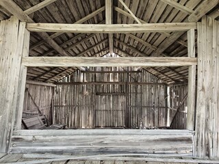 HDR image inside of an old barn © jojoo64