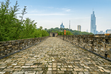 Ancient city walls in Nanjing, China