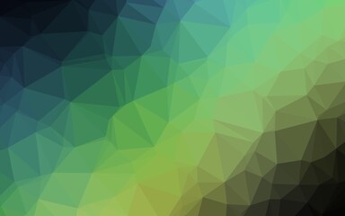 Dark Blue, Green vector shining triangular template.