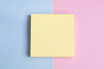 Stickers for notes on a pink and blue background. Minimalism