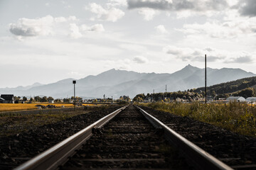 Fototapeta premium Beautiful mountain vistas of regional Hokkaido, Japan. 