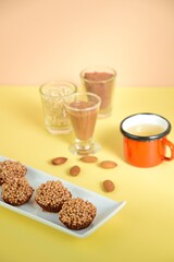 Quinoa puff almond chocolate sweet treats 