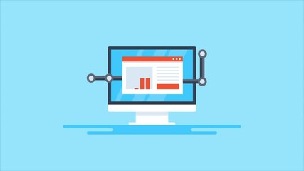 Marketing automation, digital media technology and software for internet business. 2d animation explainer video.