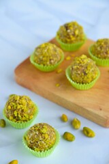 Pistachio sesame date energy balls