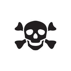Skull icon isolated on white background
