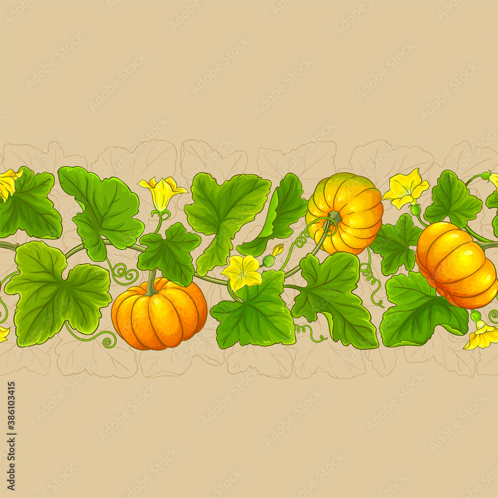 Sticker pumpkin vector pattern