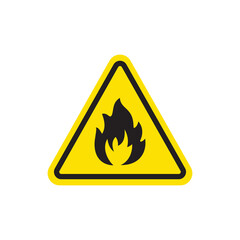 Flammable icon isolated on white background