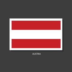 Austria flag Vector Square Icon.
