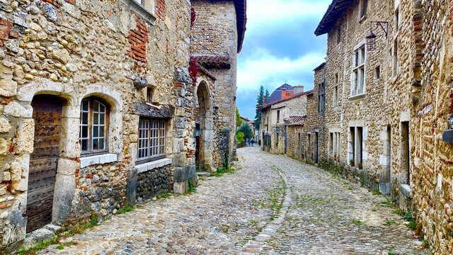 narrow street in the town