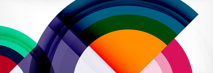 Obraz premium Round shapes, triangles and circles. Modern abstract background