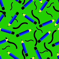seamless pattern with pencils colourfull