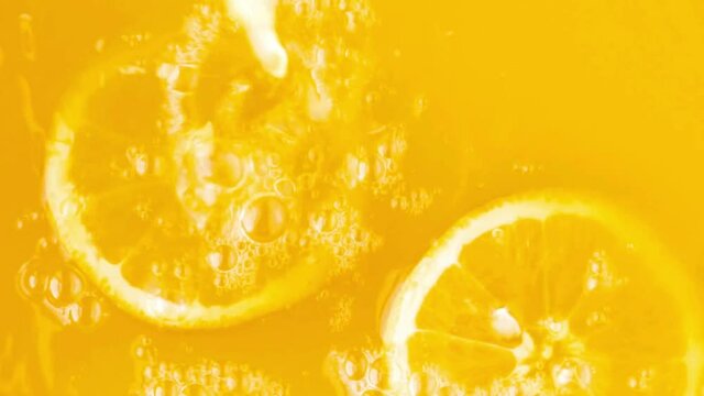 Orange slices in orange juice