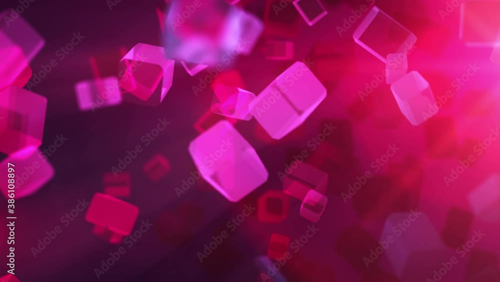Poster 4k abstract tech color background of geometric shapes. 3d rendering