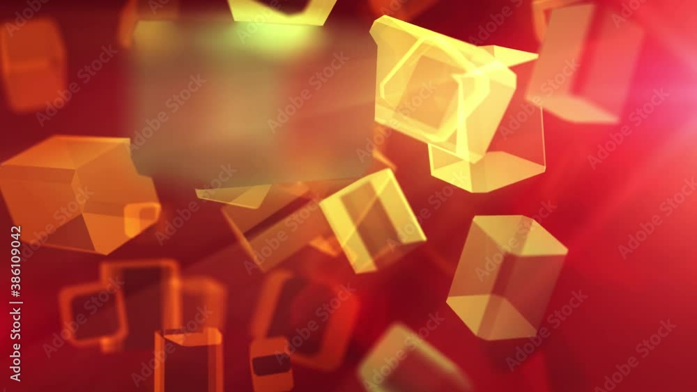 Poster 4k abstract tech color background of geometric shapes. 3d rendering