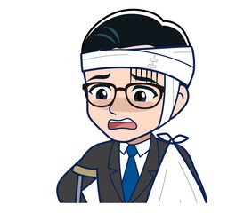 man wearing glasses in formal suits