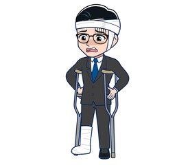 man wearing glasses in formal suits