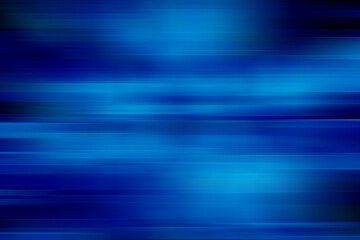 Acceleration speed motion on night road. Light and stripes moving fast over dark background. Abstract blue Illustration.