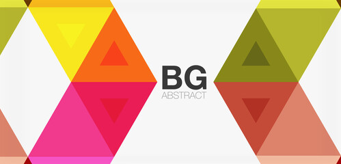 Mosaic triangle pattern abstract background for cover, banner, flyer and poster and other template