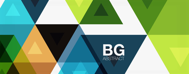 Mosaic triangle pattern abstract background for cover, banner, flyer and poster and other template