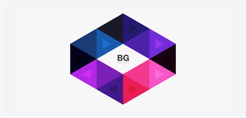 Mosaic triangle pattern abstract background for cover, banner, flyer and poster and other template