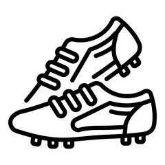 Competition football boots icon. Outline competition football boots vector icon for web design isolated on white background