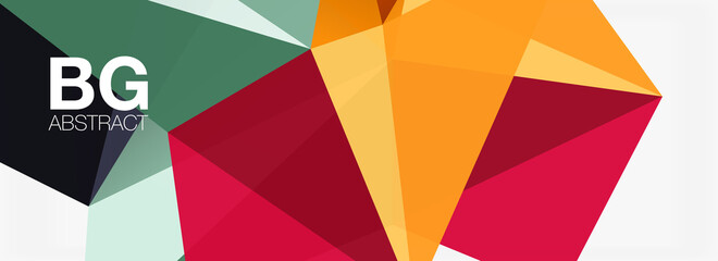 3d mosaic abstract backgrounds, low poly shape geometric design