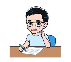 Young man in a light blue T-shirt