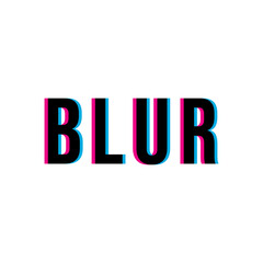Identity design about blur text concept.