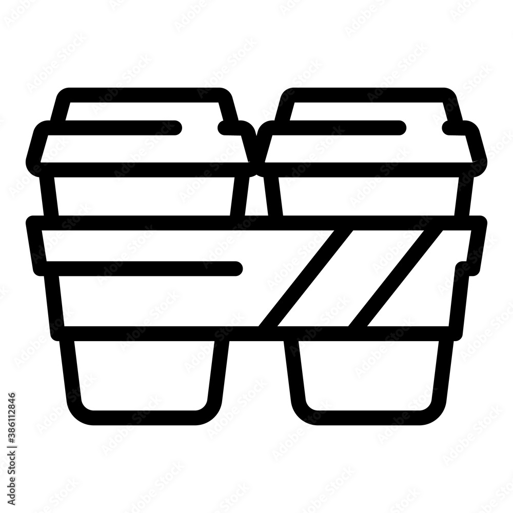 Poster coffee to go icon. outline coffee to go vector icon for web design isolated on white background
