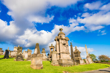 Glasgow Necropolis,  a Victorian cemetery in Glasgow, Scotland.