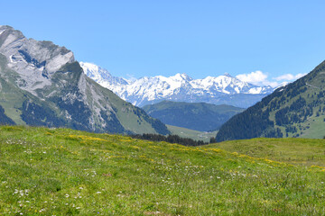 Fototapeta premium Plateau de Beauregard, savoie, France