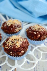 Beetroot coconut chocolate muffins
