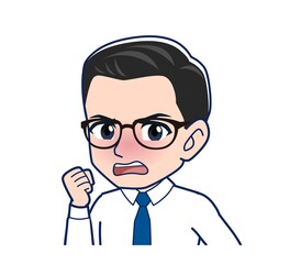 Young employee in a white shirt