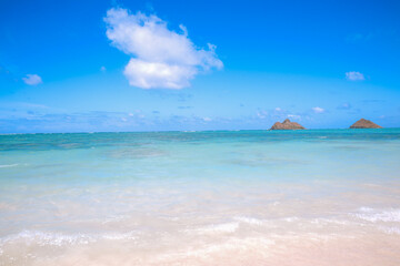 Fototapeta na wymiar Lanikai beach, Kailua, Oahu, Hawaii