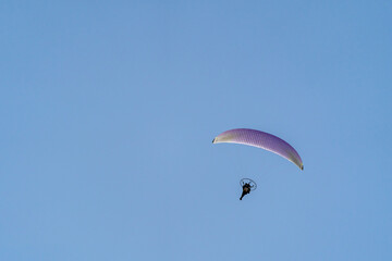 Man Flying on A Contraption