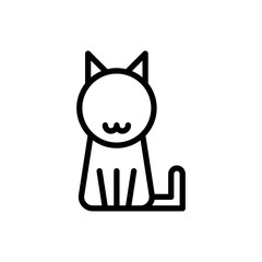 cat icon in line style isolated on white background. EPS 10