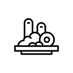 spooky food icon in line style isolated on white background. EPS 10