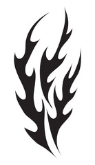 Abstract plant. Black silhouette. Isolated on a white background. Vector illustration.