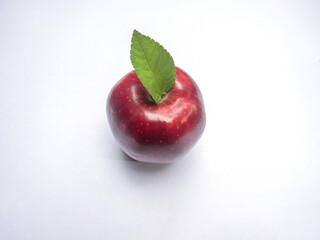 red apple isolated on white