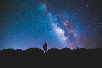 Starry Milky Way at Oahu, Hawaii