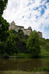 Fototapeta na wymiar Loket castle and town views