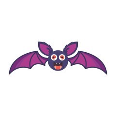 bat cartoon mascot icon vector illustration design template
