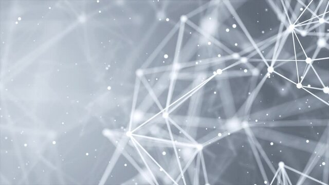 Science and technology medical presentation. Plexus style Loop background Animation. geometric connecting lines and dots, plexus. Technology, internet, plexus, social media Network concept